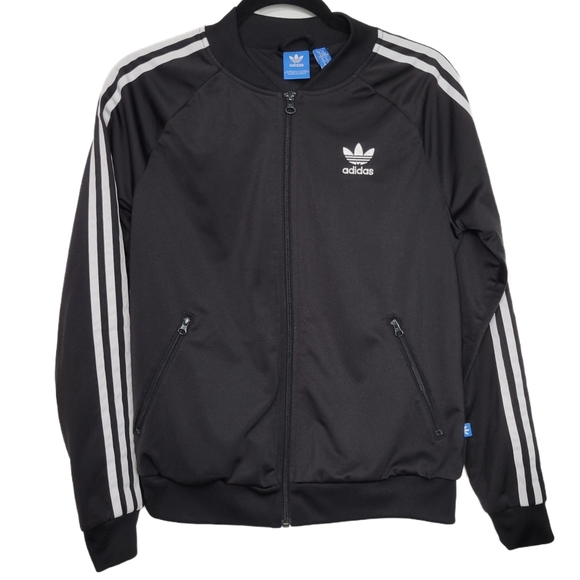 Adidas Women's Black Track Jacket Size Medium - Picture 1 of 12